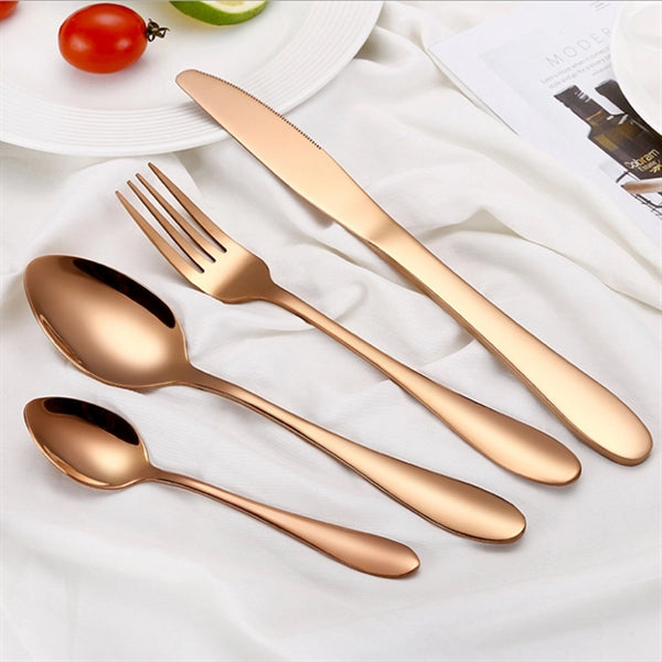 4PCS Stainless Steel Upscale Dinnerware Set