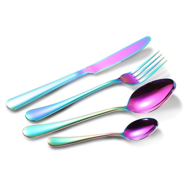 4PCS Stainless Steel Upscale Dinnerware Set