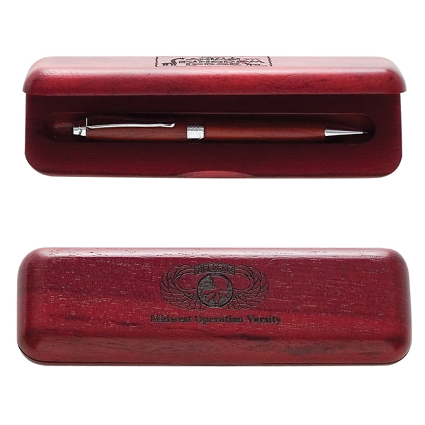 Premade Natural Wooden Box & Terrific Timber-3 Pens