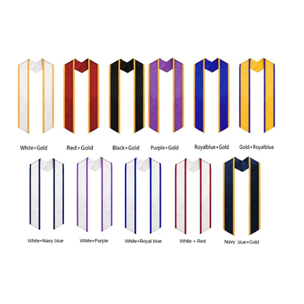 Embroidery Logo Trimmed Graduation Honor Stole