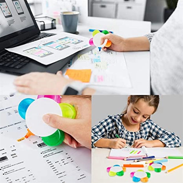 Rainbow Sunflower Multi-Colored Highlighter Pen
