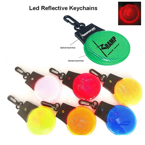 Cycling Safety Warning Led Reflector Keychain Light