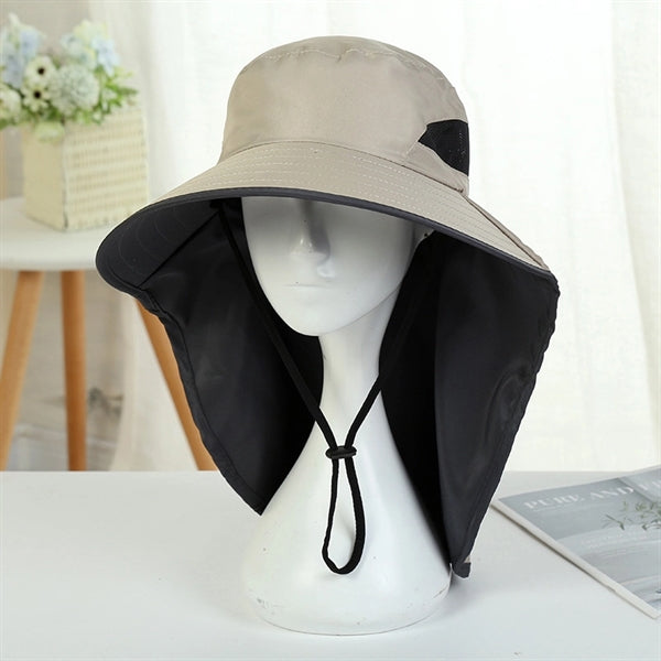Wide Birm Fishing Hat with Face Cover & Neck Flap