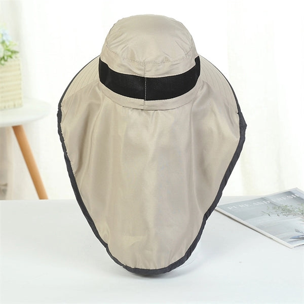 Wide Birm Fishing Hat with Face Cover & Neck Flap