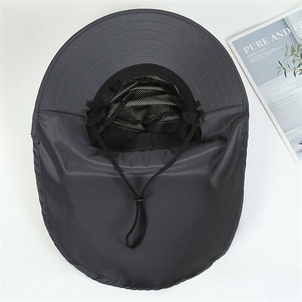 Wide Birm Fishing Hat with Face Cover & Neck Flap