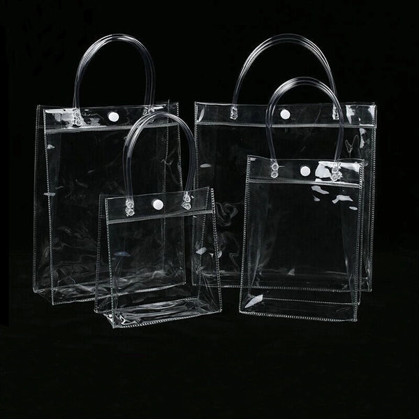 Transparent PVC Gift Wrap Bag with Handles