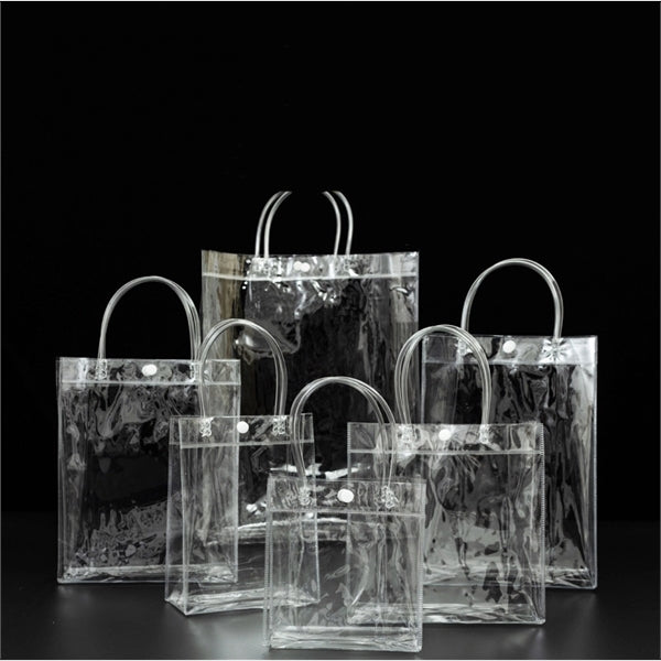 Transparent PVC Gift Wrap Bag with Handles