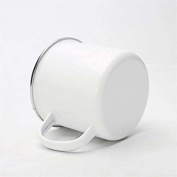 12oz Retro Enamel Mug with Stainless Steel Rim