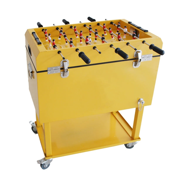 Vintage Rolling Cooler with Foosball Game