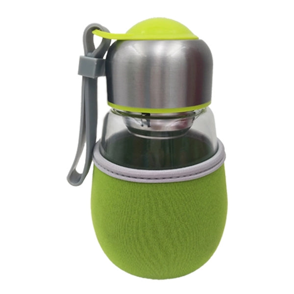 Penguin Portable Glass Water Bottle With Tea Infuser
