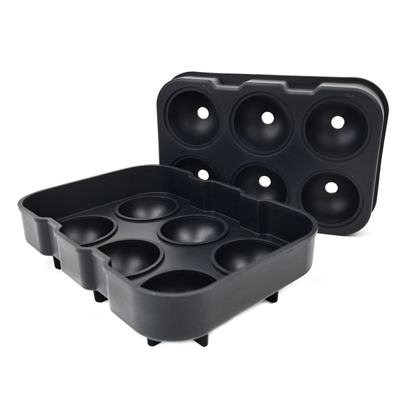 6 Grid Round Ice Cube Tray with Lid