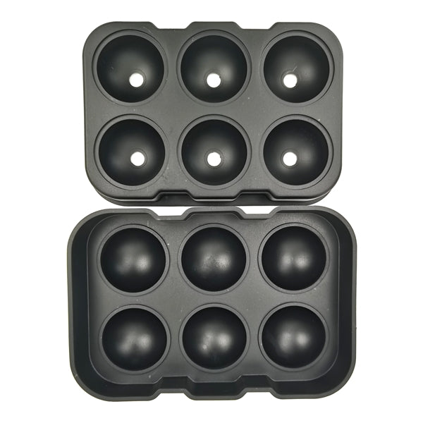 6 Grid Round Ice Cube Tray with Lid
