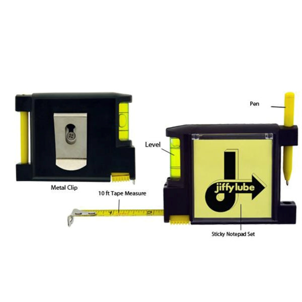 Tape Measure with Level, Pen and Pad