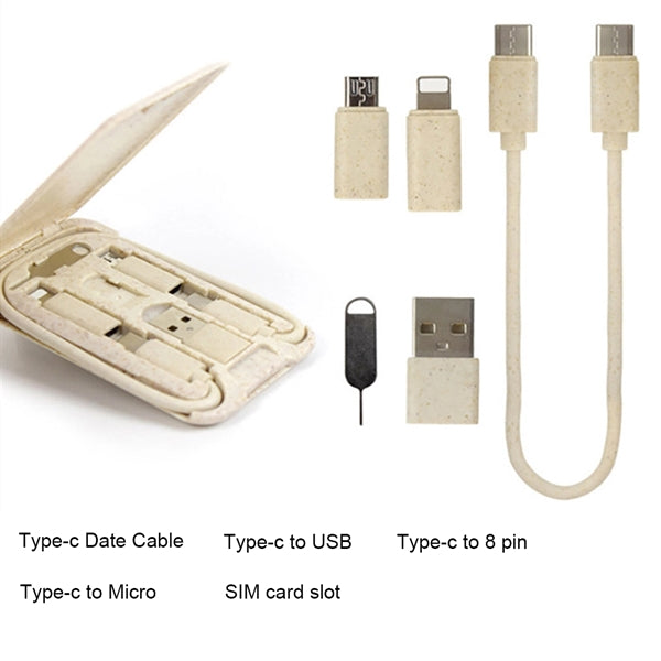 6-in-1 Biodegradable USB Charging Cable Kit W/ Phone Holder
