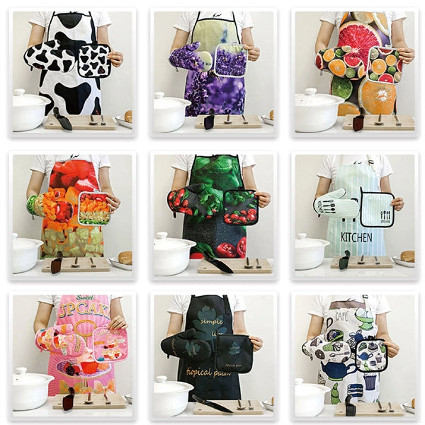 Full-Color All-Purpose Apron & Oven BBQ Mitt & Pot Mat