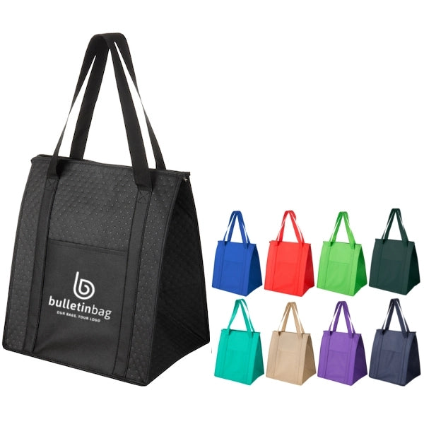Insulated Cooler Tote Bag with Front Pocket