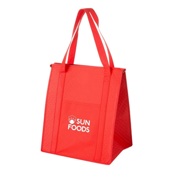 Insulated Cooler Tote Bag with Front Pocket