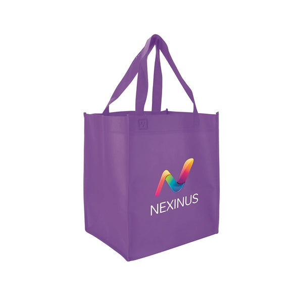 10.5"w x 11.75"h with 8" Gusset Shopping Tote