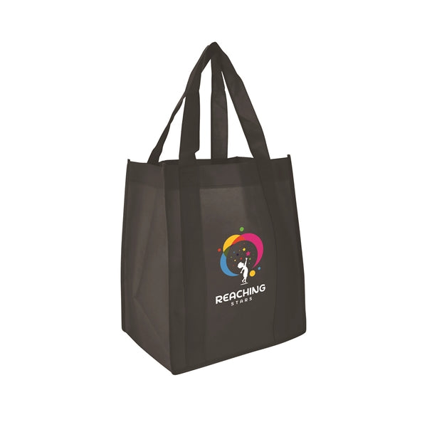 13"w x 15"h with a 10" Gusset Shopping Tote