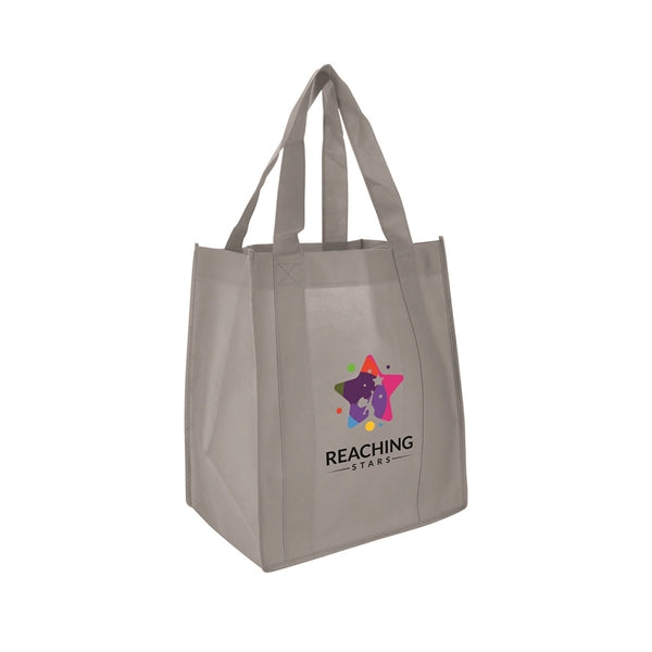 13"w x 15"h with a 10" Gusset Shopping Tote