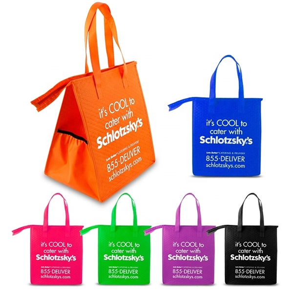 Insulated Cooler Tote Bag with Side Pocket