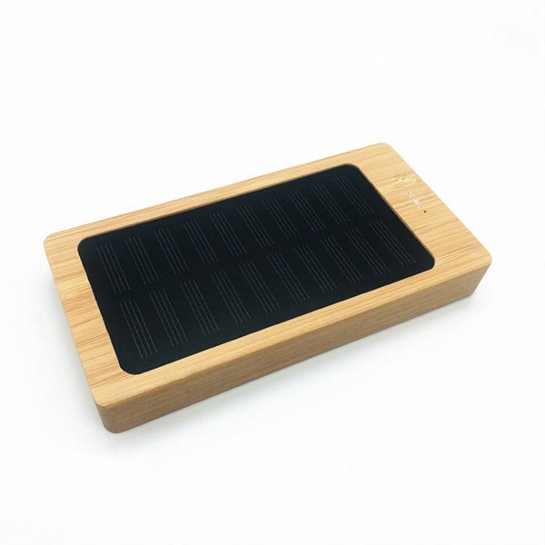 10000 mAh Bamboo Solar Power Bank