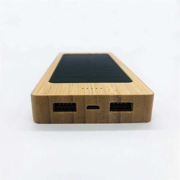 10000 mAh Bamboo Solar Power Bank