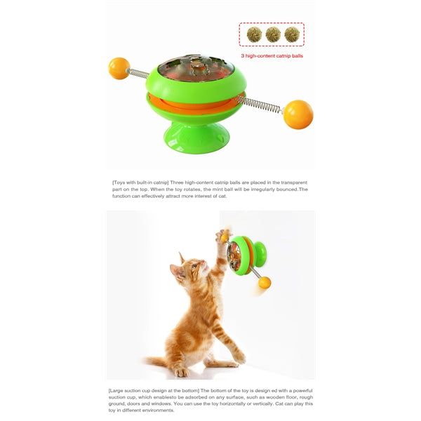 Funny Cat Stick Multifunctional Turntable Catnip Toy