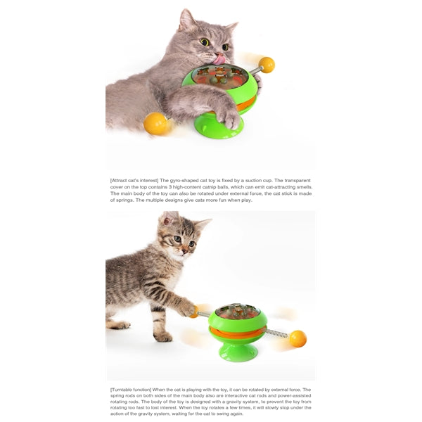 Funny Cat Stick Multifunctional Turntable Catnip Toy