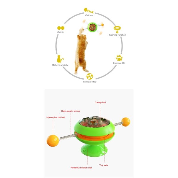 Funny Cat Stick Multifunctional Turntable Catnip Toy