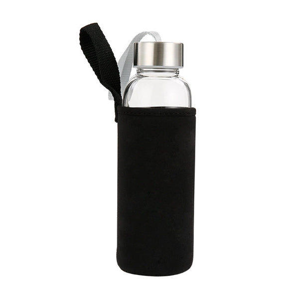 18 oz. Glass Water Bottles in Neoprene Pouch