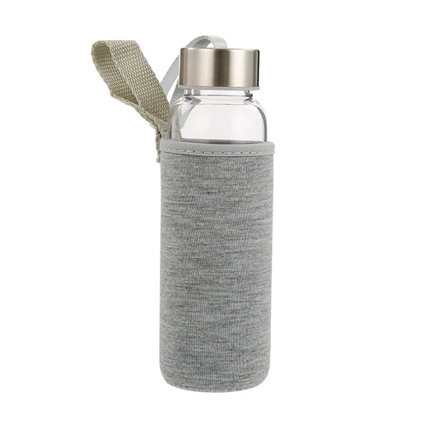18 oz. Glass Water Bottles in Neoprene Pouch
