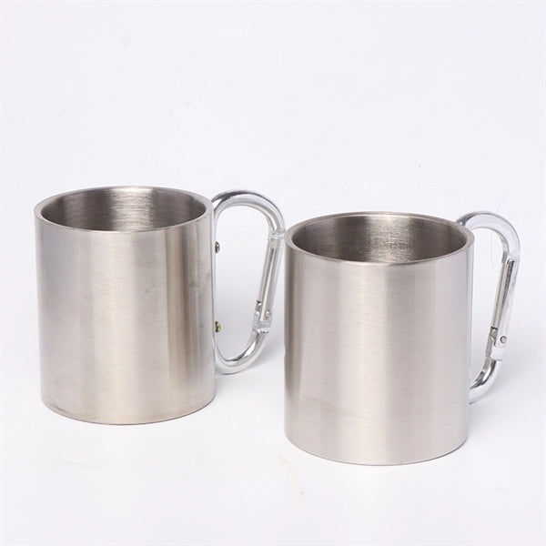 Stainless Steel Mug With Carabiner Handle