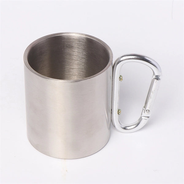 Stainless Steel Mug With Carabiner Handle