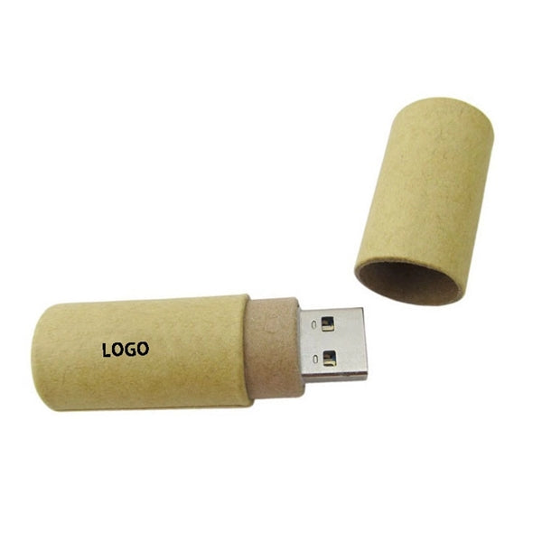 Recycled Paper USB Flash Drive With Customized Brand