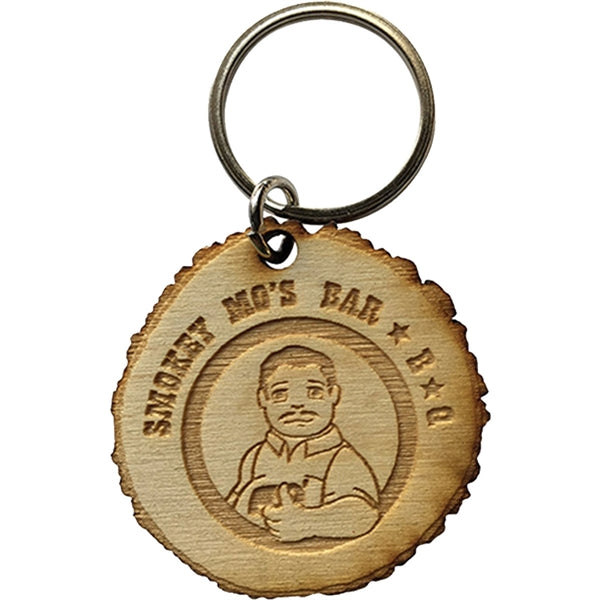 Wood Log Cut Keychains