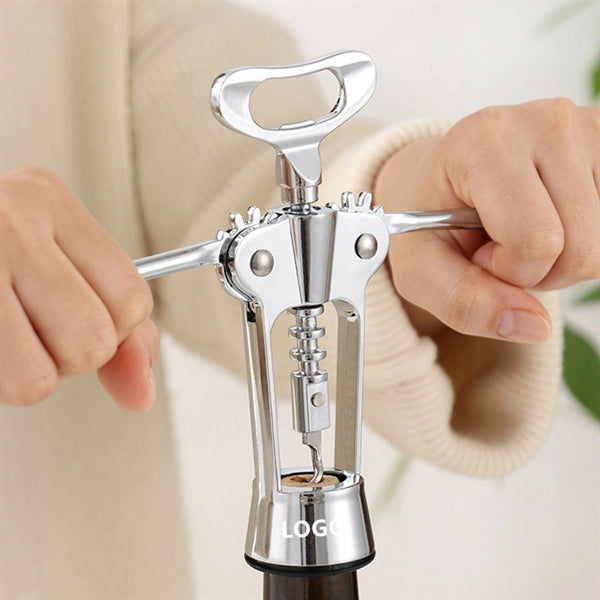 Stainless steel wine corkscrew