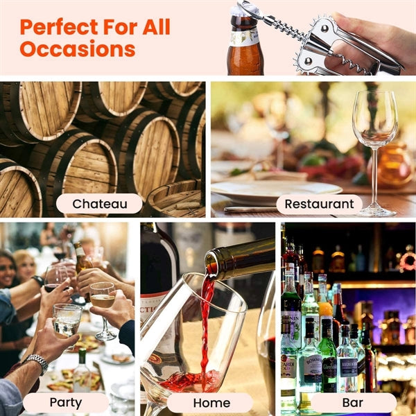 Stainless steel wine corkscrew