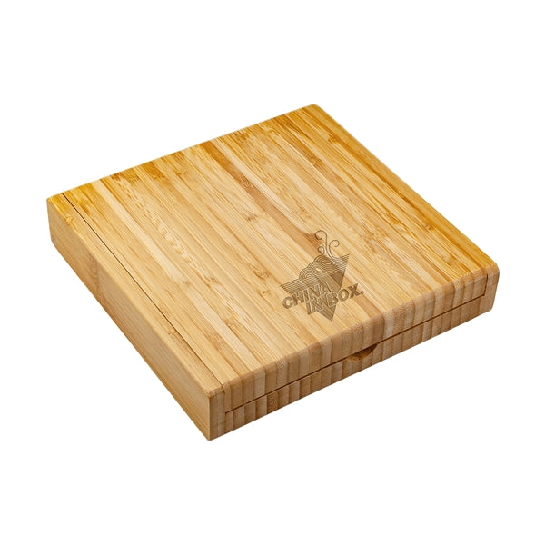 Delight Bamboo Cheese Set with 4 Tools