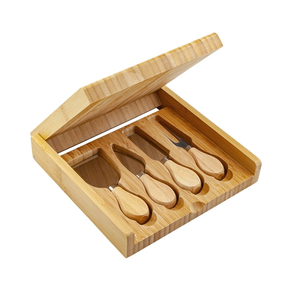 Delight Bamboo Cheese Set with 4 Tools