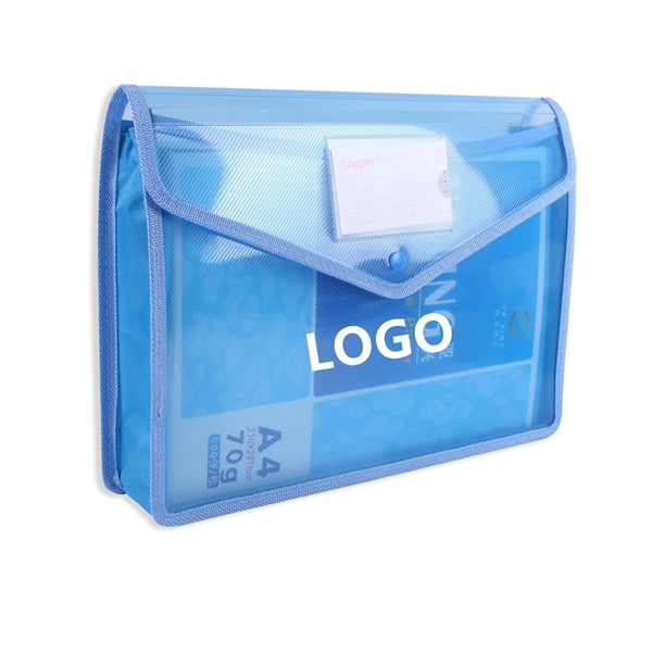 Thin transparent PPA4 file bag