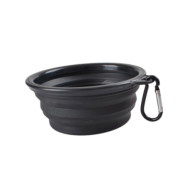 Silicone Folding Pet Bowl With Carabiner Hook