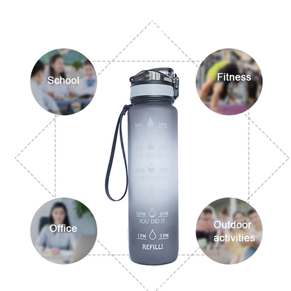 Time Scale Reminder Cup Water Bottle With Bounce Cover