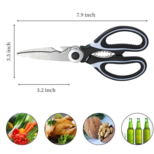 Multi Purpose Stainless Steel Kitchen Scissors with Cover
