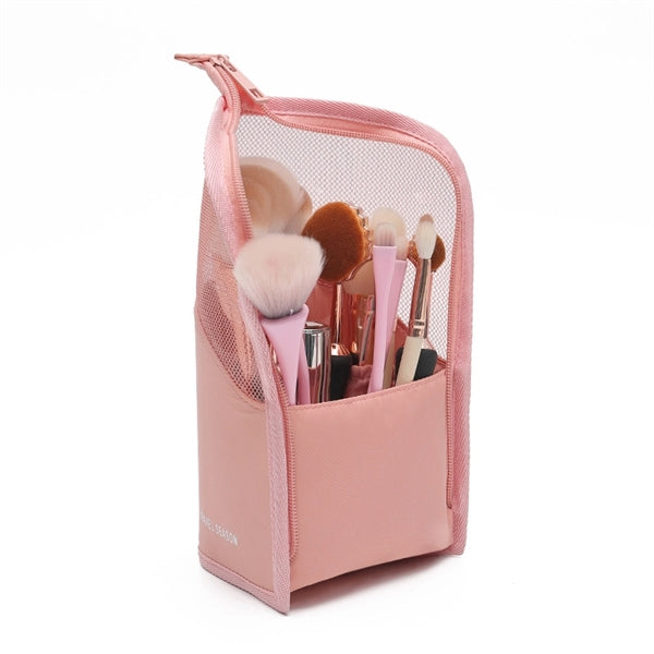 Portable Waterproof Travel Organizer Makeup Brush Holder Bag