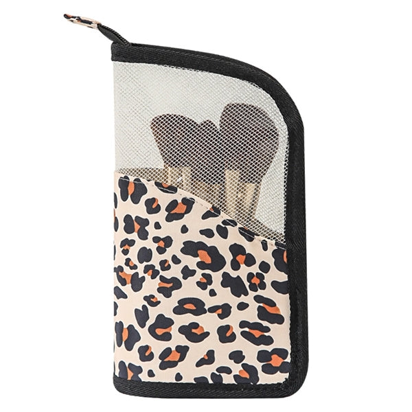 Portable Waterproof Travel Organizer Makeup Brush Holder Bag