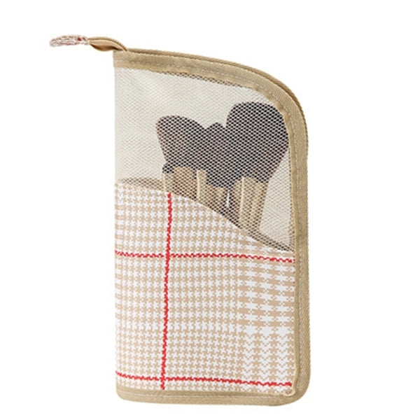 Portable Waterproof Travel Organizer Makeup Brush Holder Bag