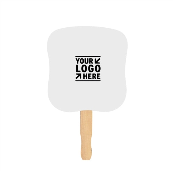 Paper Hand Fans with Wooden Handle