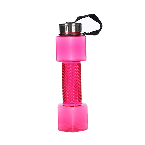 Dumbbell Shaped Fitness Sports Water Bottle Workout Gym Jug