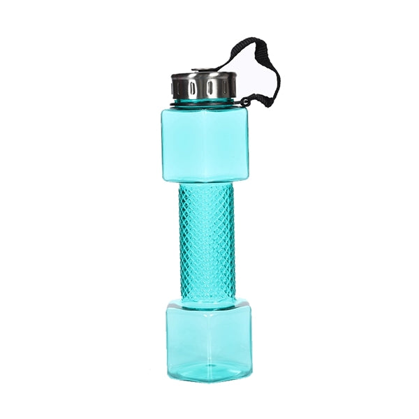Dumbbell Shaped Fitness Sports Water Bottle Workout Gym Jug